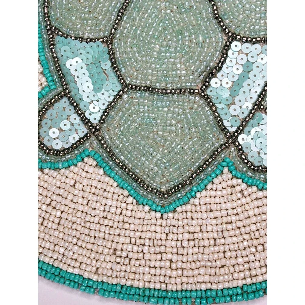 Sea Turtle Beaded Placemats Charger Set Of 4 Summer Beach House Nautical 14